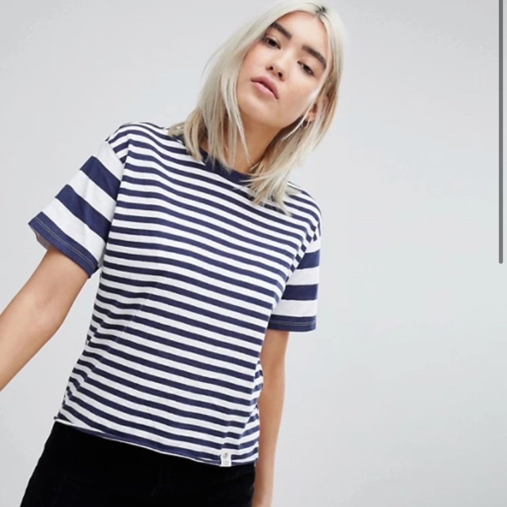 ISO Pull&Bear Mixed Stripe Tee, ASOS, Size XS or S